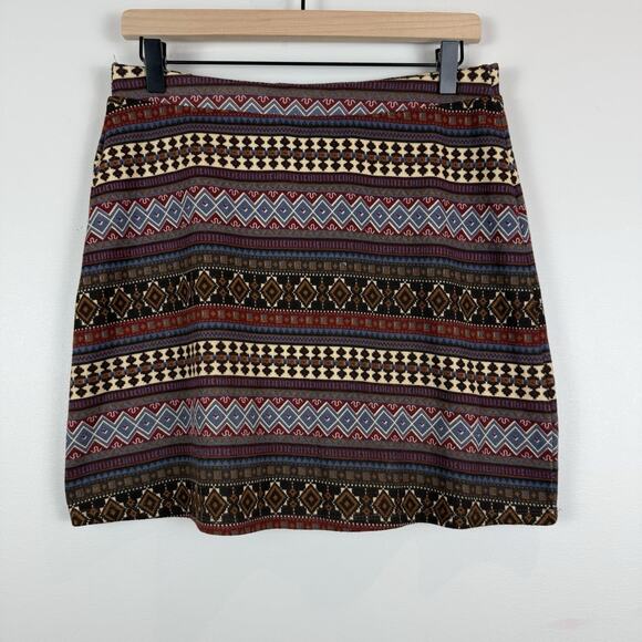 Double D Ranch Aztec Design Skirt Small Multi Summer Colorful Tribal Cowgirl - Picture 1 of 7